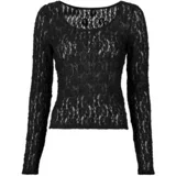 Topi & Bluze VMFLORA LS 2-WAY LACE Črna