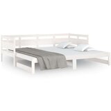  Dnevni ležaj na izvlačenje bijeli 2x(90x190)cm masivna borovina | shoptok.hr