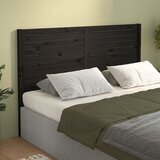  Uzglavlje za krevet crno 166 x 4 x 100 cm od masivne borovine | shoptok.hr