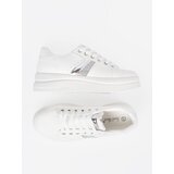 Shelvt White sneaker with metallic silver accent | Shoptok.si
