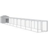  Kavez za kokoši s igralištem svjetlosivi 117x1017x123cm čelični | shoptok.hr