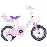 Visitor bicikl kids liloo 12" 8" v-brake kontra 95-115cm (12") belo roze perla 1120096 | Eponuda.com