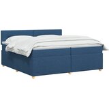  Boxspring krevet s madracem Plava 200 x 200 cm Tkanina | shoptok.hr