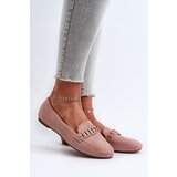 Boto Shiny Women's Moccasins with Chain Pink Aredilla | Shoptok.si