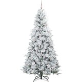 vidaXL Umjetno božićno drvce s nogom s stalakom Zelena 240 cm PE i PVC | shoptok.hr