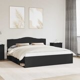  Krevetna konstrukcija Crna 180 x 200 cm Čvrsto borovo drvo | shoptok.hr