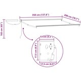  Električni zložljiv senčnik Rjava 3,5 x 2 m, (5000204830) | Shoptok.si
