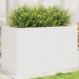 Maison Chic Vrtno cvetlično korito - Cvetlični Lonec belo 110x60x68,5 cm trdna borovina, (21788635) | Shoptok.si