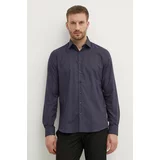 Calvin Klein Košulja za muškarce, boja: tamno plava, slim, s talijanskim ovratnikom, K10K113178