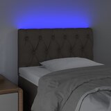  LED uzglavlje smeđesivo 80 x 7 x 78/88 cm od tkanine | Eponuda.com