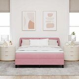  Krevet s opruga kutije Ružičasta 140 x 190 cm Baršun | shoptok.hr