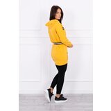 Kesi Dress decorated with tape with inscriptions mustard | Shoptok.si