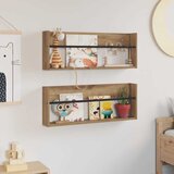  Polica za časopise Zidne 2 pcs Umjetnički hrast 80 x 12 x 30 cm | shoptok.hr