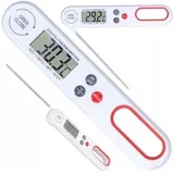 Zložljiv LCD kuhinjski termometer za meso in tekočine do 300°C bel