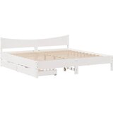 vidaXL Posteljni okvir s predali bel 180x200 cm trdna borovina, (21321922) | Shoptok.si