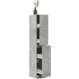 vidaXL Lekarniška omara betonsko siva 30x41x174,5 cm inženirski les | Shoptok.si