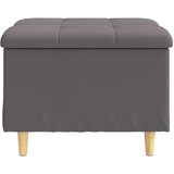  Otoman za pohranu s jastukom Sivi 60 x 60 x 45 cm Umjetna koža | Eponuda.com