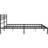 Metalni okvir za krevet s uzglavljem crni 180x200 cm | shoptok.hr