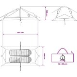Šator za planinarenje Smeđa i siva 2 osobe - Smeđa i siva Za 2 osobe | shoptok.hr