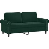 Dvosjed s ukrasnim jastucima tamnozeleni 140 cm baršunasti | shoptok.hr