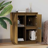  Komoda smeđa boja meda 60 x 34 x 75 cm od masivne borovine | shoptok.hr