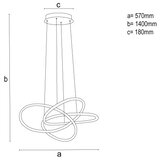  LED prigušiva luster na sajli LED/95W/230V 3000-6500K prečnik 57 cm + daljinski upravljač | Eponuda.com