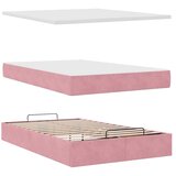  Okvir kreveta s madraca ružičasti 120x200 cm baršunasti | shoptok.hr
