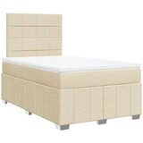 vidaXL Krevet box spring s madracem krem 120 x 190 cm od tkanine | shoptok.hr