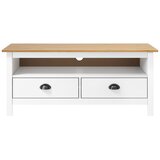 TV ormarić Hill bijeli 110 x 40 x 47 cm od masivne borovine | shoptok.hr