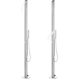  Vrtni tuš s sivim podstavkom 225 cm nerjaveče jeklo, (21394832) | Shoptok.si