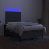  Box spring s madracem LED tamnosivi 120 x 200 cm tkanina | shoptok.hr