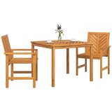  Vrtni set za objed 3 pcs Smeđa Čvrsto drvo akacije | shoptok.hr