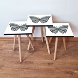 Hanah home 3Shp12 - white whiteanthracite nesting table (3 pieces) | ePonuda.com