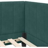  Kutni okvir kreveta Tamnozelena 80 cm x 200 cm Baršun | shoptok.hr