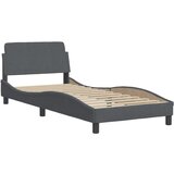  The Living Store Posteljni okvir z vzglavjem temno siv 90x190 cm žamet - Posteljni Okvir, (21488236) | Shoptok.si