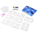  Airbrush set za crtanje s pumpicom, 12 markera i 8 šablona, morski motivi | shoptok.hr