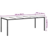  Stol za objedovanje na otvorenom Bež 250x100x75 cm Poliratan | shoptok.hr