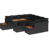  Sjedeća garnitura za vrt 9 kom. Crna poliratan 100 x 55 x 73 cm | shoptok.hr