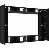  Set TV komoda Zidne 8 pcs Crni hrast 100 x 30 x 30 cm | shoptok.hr