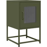 vidaXL Nočna omarica olivno zelena 36x39x60,5 cm Hladno valjano jeklo | Shoptok.si