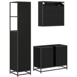  Set namještaja za kupaonicu 3 kom. Crni hrast 80 x 33 x 60 cm | shoptok.hr