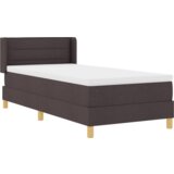  Krevet s opruga kutije Tamno smeđa i bijela 100 x 200 cm | shoptok.hr