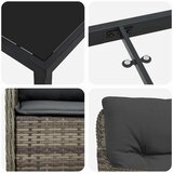  Vrtni set za objed 7 kom. Siva poliratan | shoptok.hr