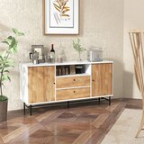  Moderna samoposlužna kavana s kliznim vratima 150 x 45 x 74 cm bijela + hrast | shoptok.hr