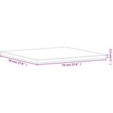 Stolna ploča 70 x 70 x 2,5 cm četvrtasta od masivne bukovine | shoptok.hr