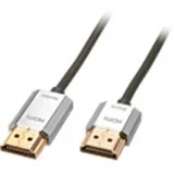 HDMI priključni kabel HDMI-A utikač, HDMI-A utikač 4.50 m siva 41676 high speed HDMI sa eternetom, OFC vodič, okrugli, Ultra HD (4K) HDMI s eternetom, dvostruko zaštićen, iznimno tanak,