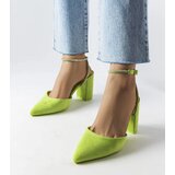 Gemre Green block heel pumps Stella | Shoptok.si