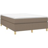  S oprugama i madracem smeđesivi 140 x 190 cm od tkanine | shoptok.hr