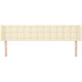  Uzglavlje s ušima krem 163x16x78/88 cm od od umjetne kože | shoptok.hr