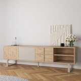 Marckeric Siva/u prirodnoj boji TV komoda u dekoru hrasta 180x51,5 cm Millay – | shoptok.hr